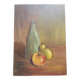 Still life oil on cardboard canvas
