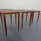 Danish Teak Nesting Tables, 1960s, Set of 3