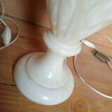 Pair of alabaster balluster lamps, 1970s