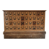 Banque d’épicier ancienne double face – 80 tiroirs –