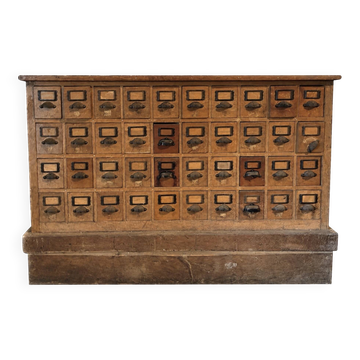 Old double-sided grocery store bank – 80 drawers –