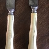 5 ivory handle knives 19 eme