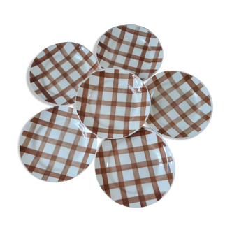 Lot de 6 assiettes plates Moulin des Loups