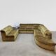 Vintage velvet modular sofa modular 'Verdant green'