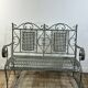 Folding iron garden bench