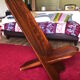 Fauteuil à palabre en bois d'irokonon sculpté