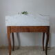 Louis XV-style toilet table in walnut and marble