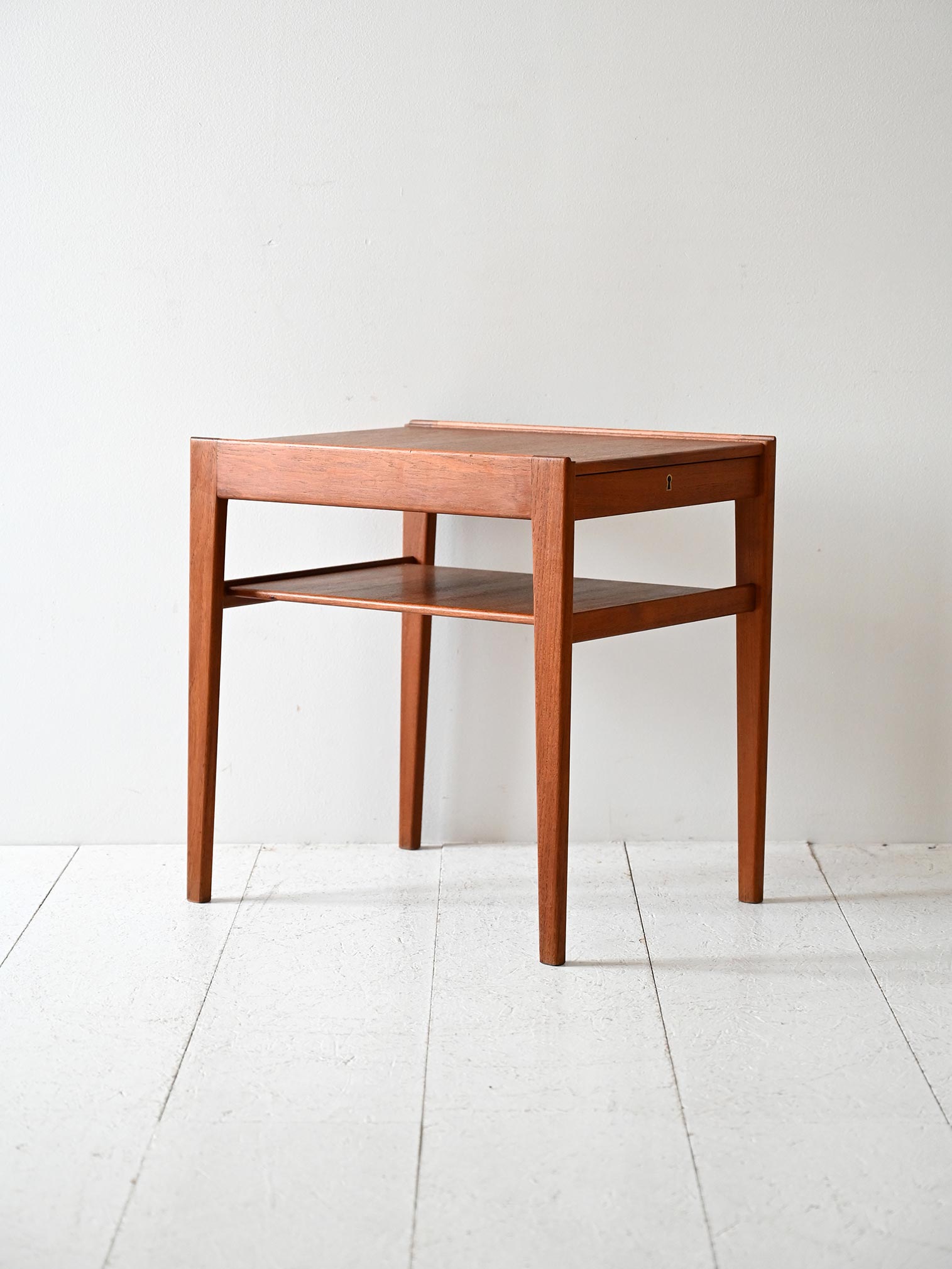 Table de chevet vintage suédoise en teck par Egström & Mírstrand