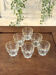 Verres en verre vintage avec bord doré, ensemble de 6