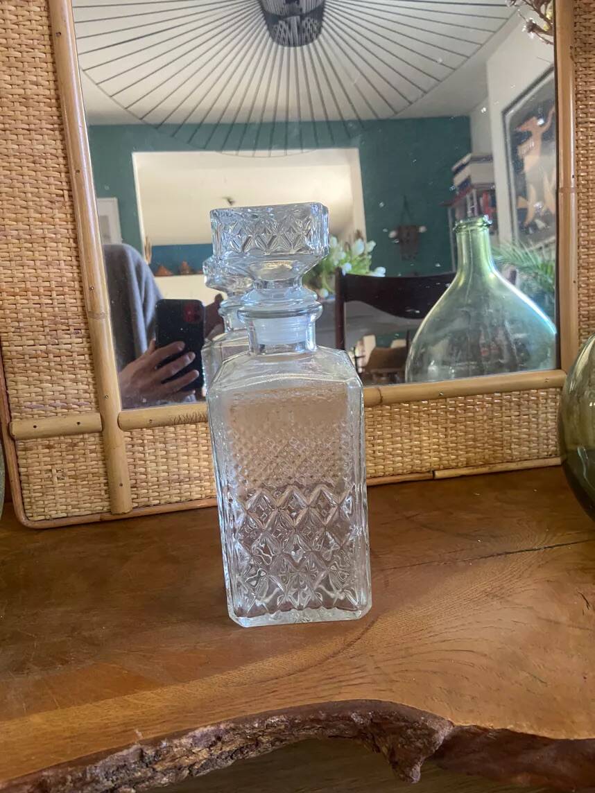 Cut glass whiskey decanter