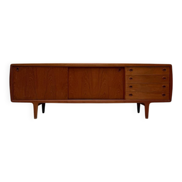 1960s large vintage Danish design teak sideboard by H.P. Hansen