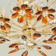 Large amber crystal floral chandelier – Maison Baguès style