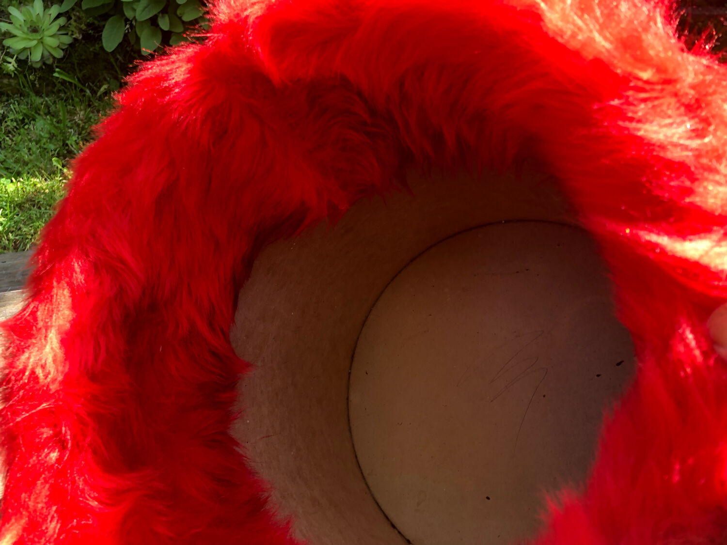 Vintage moumoute pouf