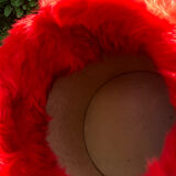 Vintage moumoute pouf