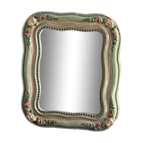 Antique mirror with roses