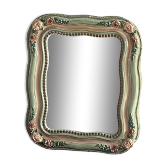 Antique mirror with roses