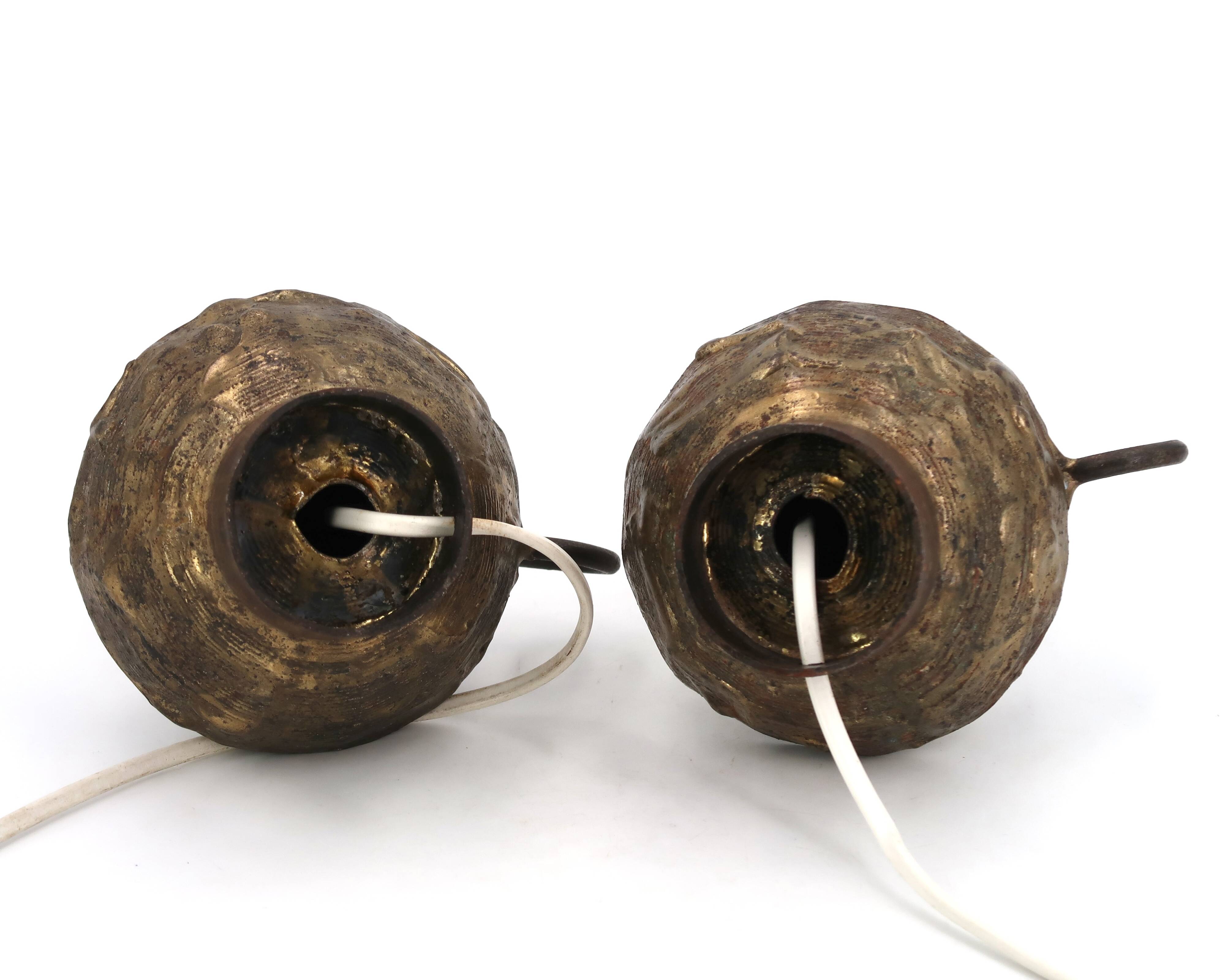 Pair of metal lamps by Max Bré, 1950s