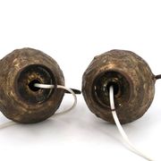 Paire de lampes en métal de Max Bré, années 50