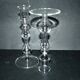 Set of 2 vintage blown glass candle holders