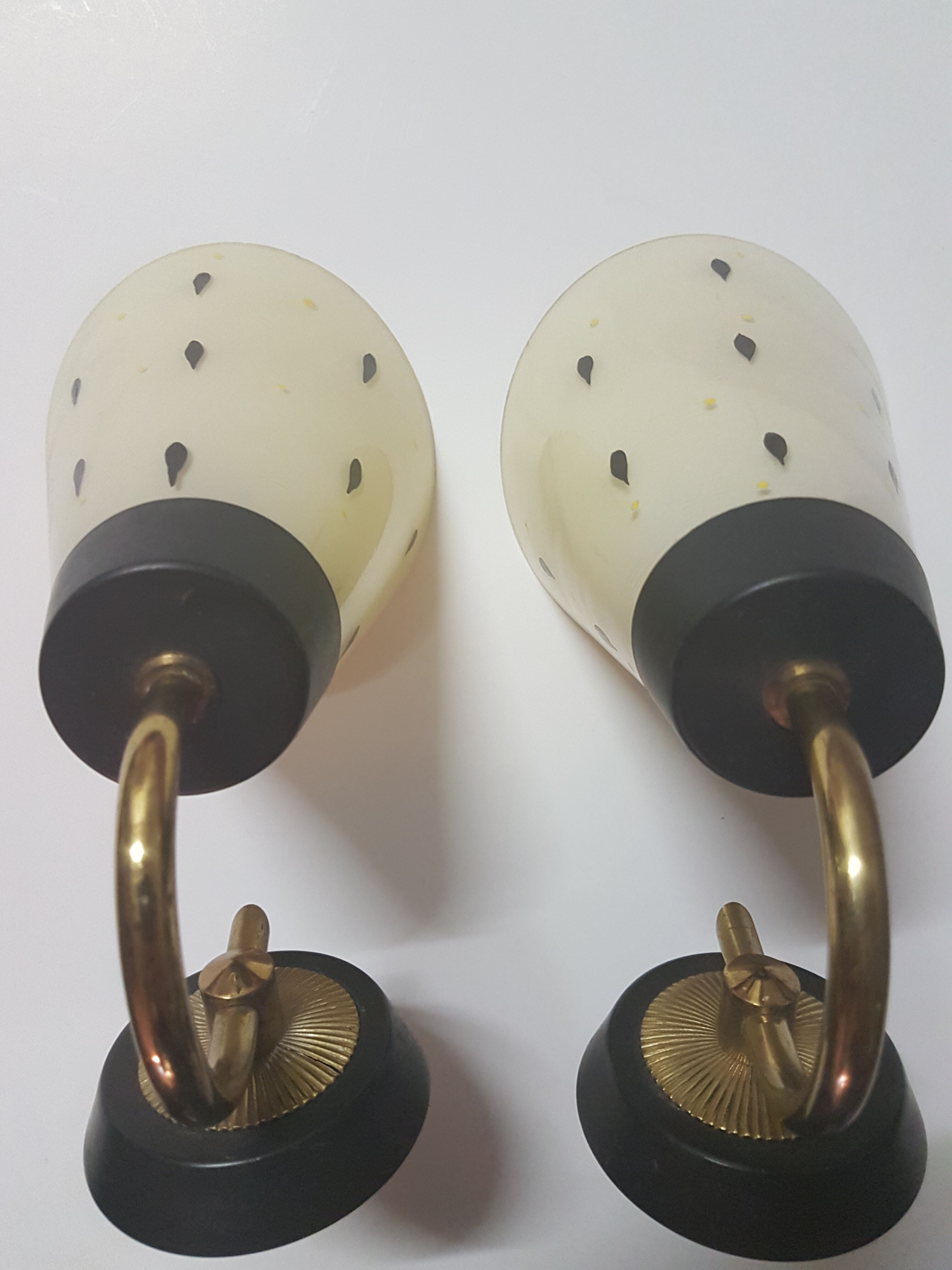 Pair of modernist appliques from the 50s/60s