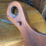 Plateau, wooden and ceramic chopping board, 1970s