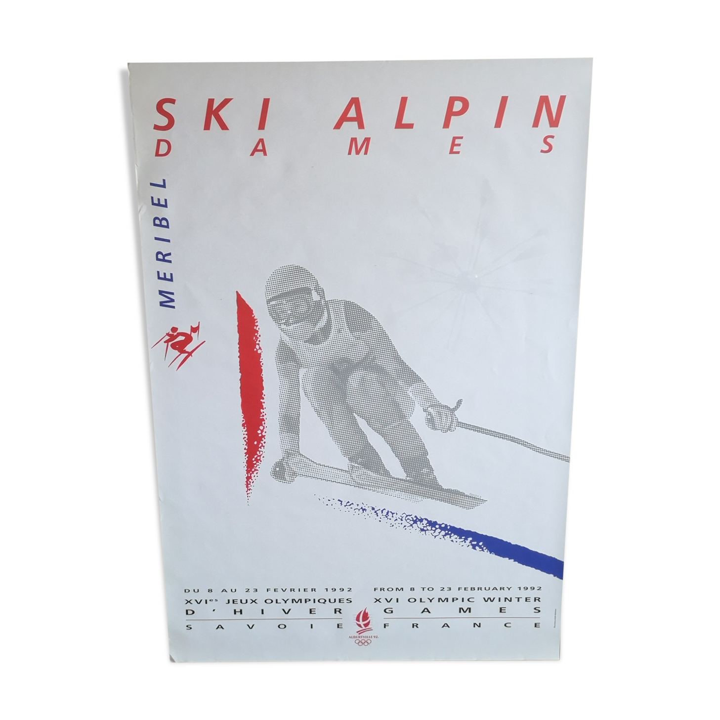 Official Poster Albertville Olympic Games Alpine Ski Ladies