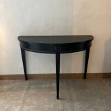 Black half-moon console