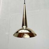 Danish mid-century brass cone pendant lamps, 1950s, set of 2.
