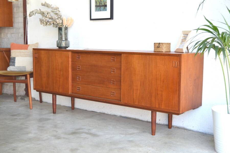 Teak sideboard by Clausen & Son * 196 cm