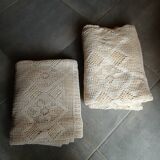 2 antique crocheted bedspreads
