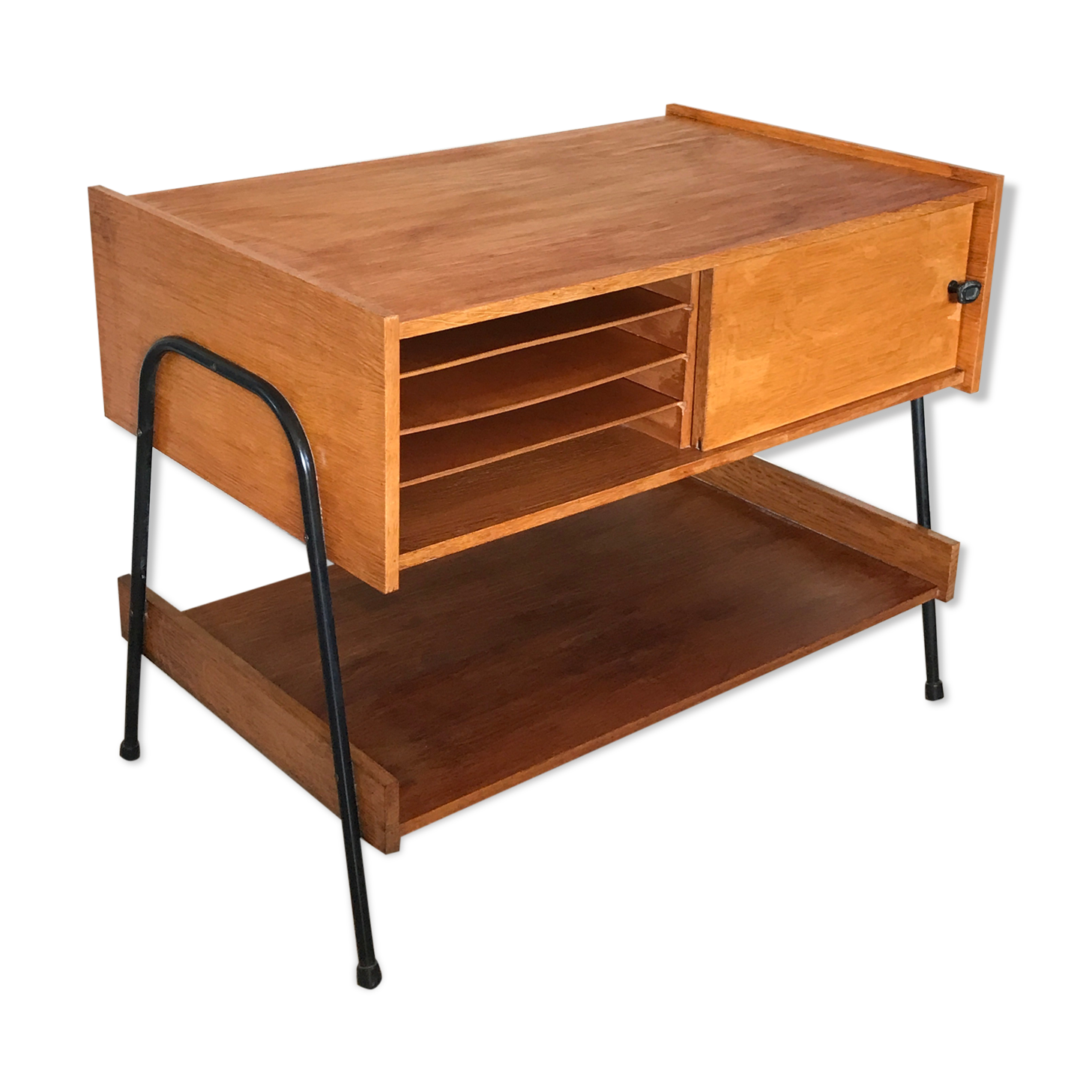 Meuble pied métal design vintage années 60