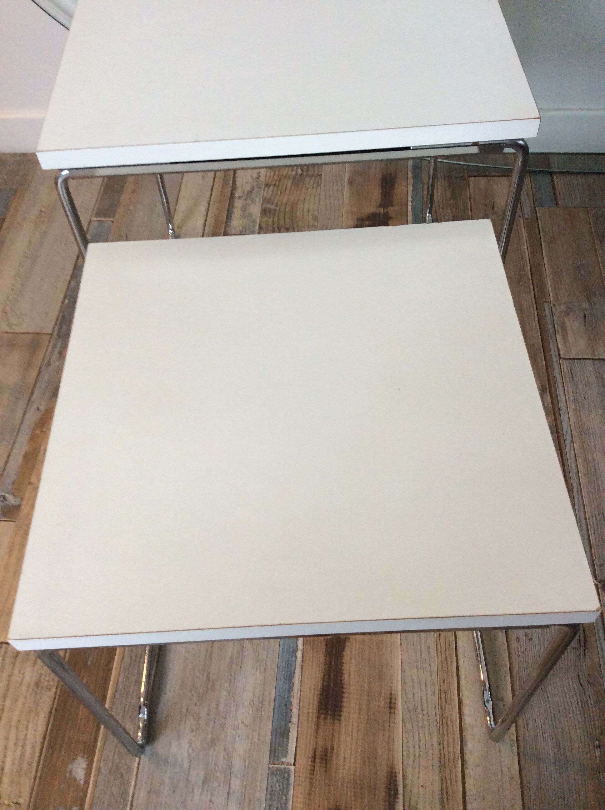 Pair of vintage pull-out tables from the 70s