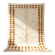 Wool rug with terracotta border – Handmade long-haired Berber