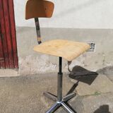 Chrome foot adjustable office chair