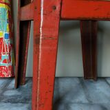 Vintage industrial stool made of recycled sheet metal