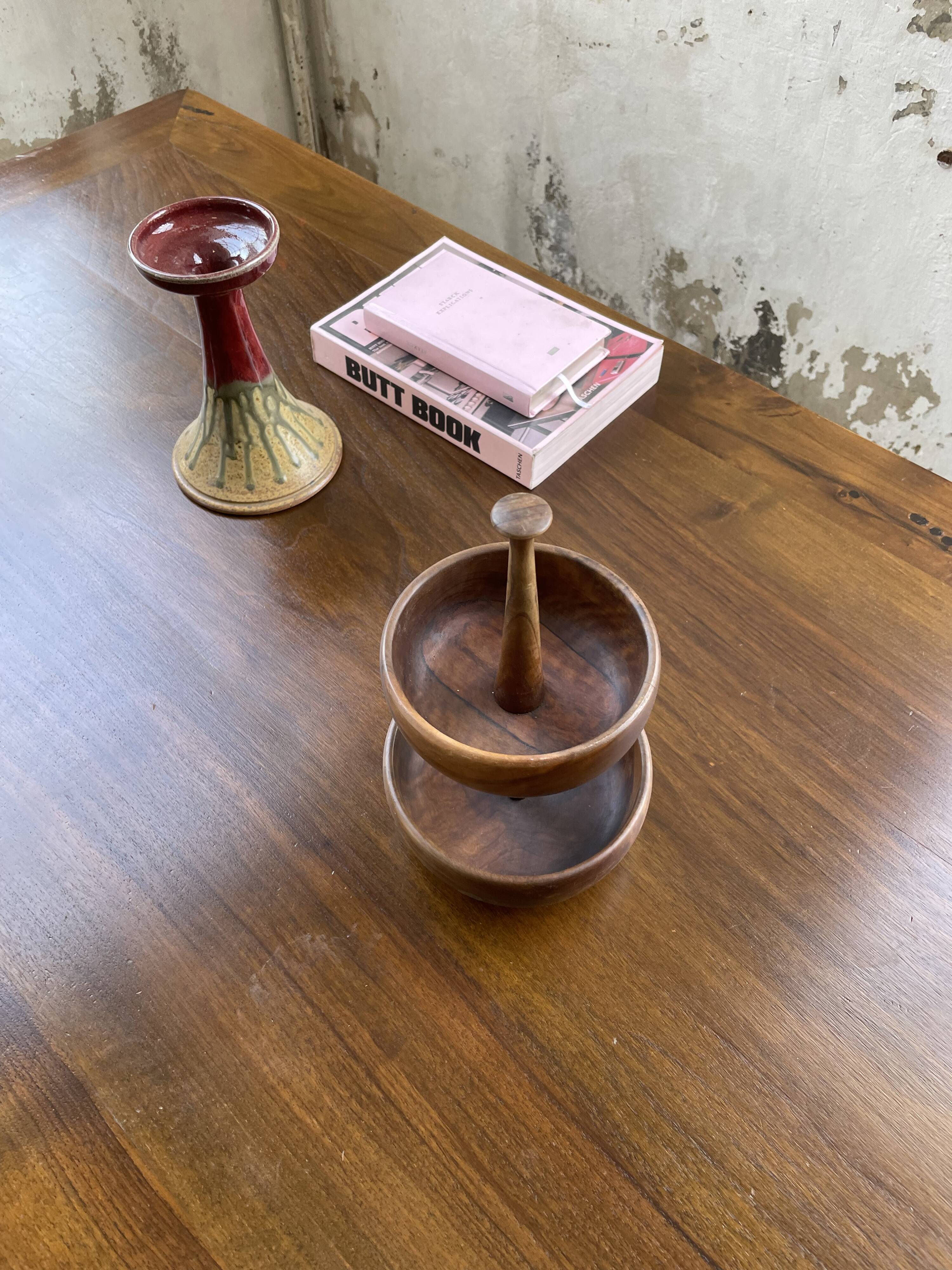 Wooden cocktail dish