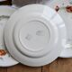 6 assiettes plates anciennes faience Salins - Modèle coquelicot