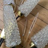 Pair of vintage mid-century tulip wall sconces from the 1950s