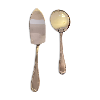 Silver metal cake server