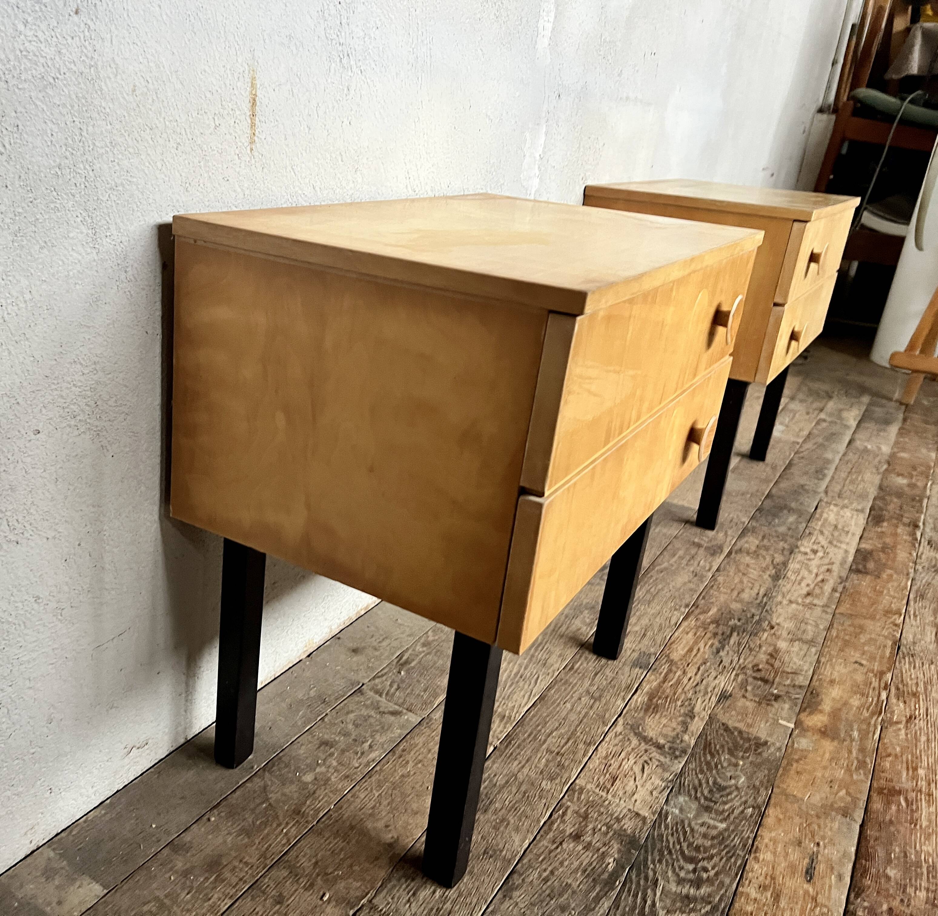 Pair of vintage bedside tables