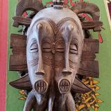 African twin mask Ivory Coast Senoufo