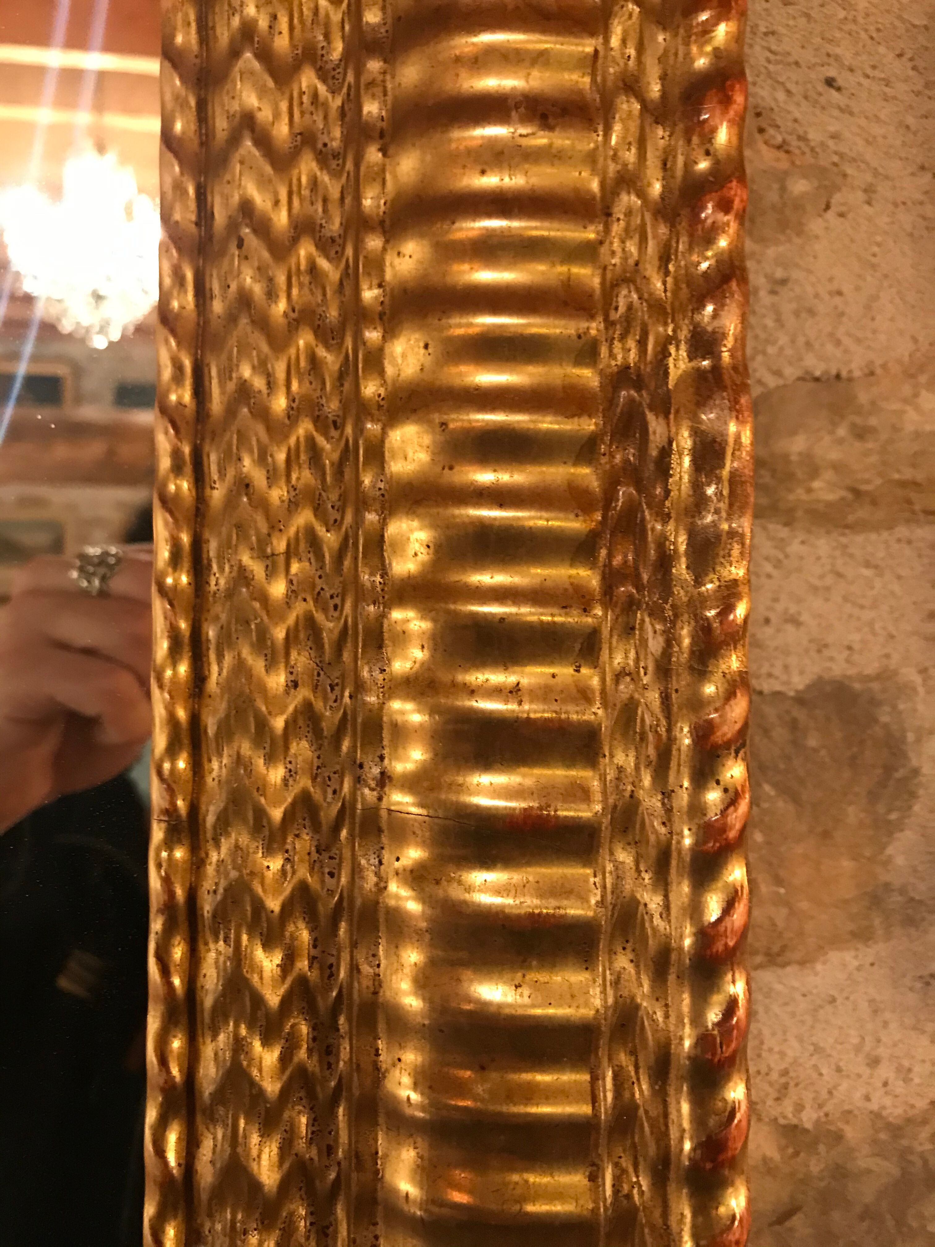 Mirror Louis XV - XVI with gold leaf 80x94cm