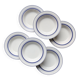 6 assiettes creuses vintage style bistrot porcelaine bleue et blanche
