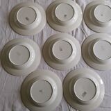 Set of 8 hollow earthenware plates Digoin Sarreguemines
