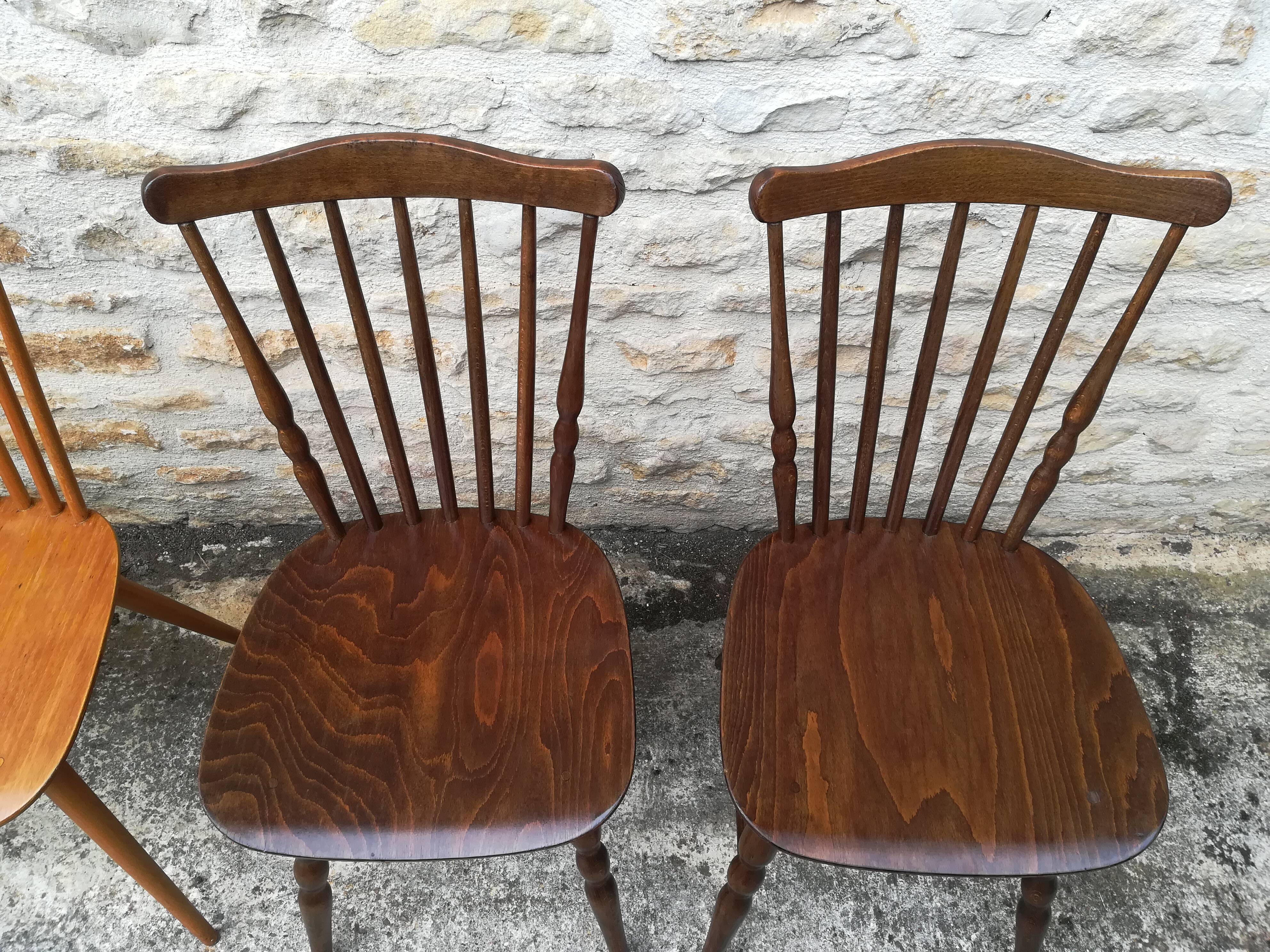 mismatched bistro chairs