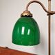 Art Deco brass and green opaline desk lamp, 1920-30