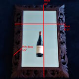 Antique oak mirror carved baroque style