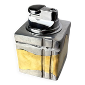 Brutalist lighter by Ardisur, bronze and aluminium, 1970s, Spain