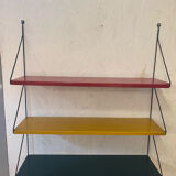 Metal string wall shelf