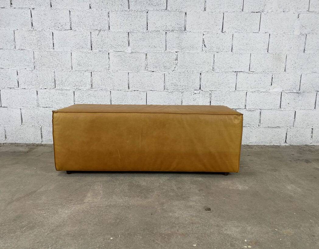 Vintage leather bench from 1970